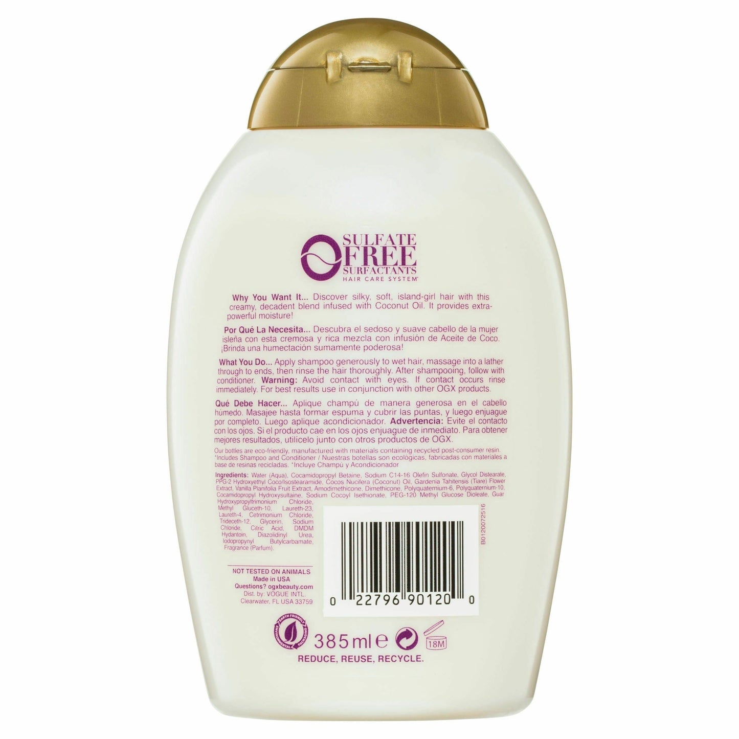 OGX Extra Strength Coconut Miracle Oil Shampoo 385ml