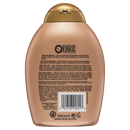 OGX Brazillian Keratin Therapy Ever Straight Shampoo 385mL