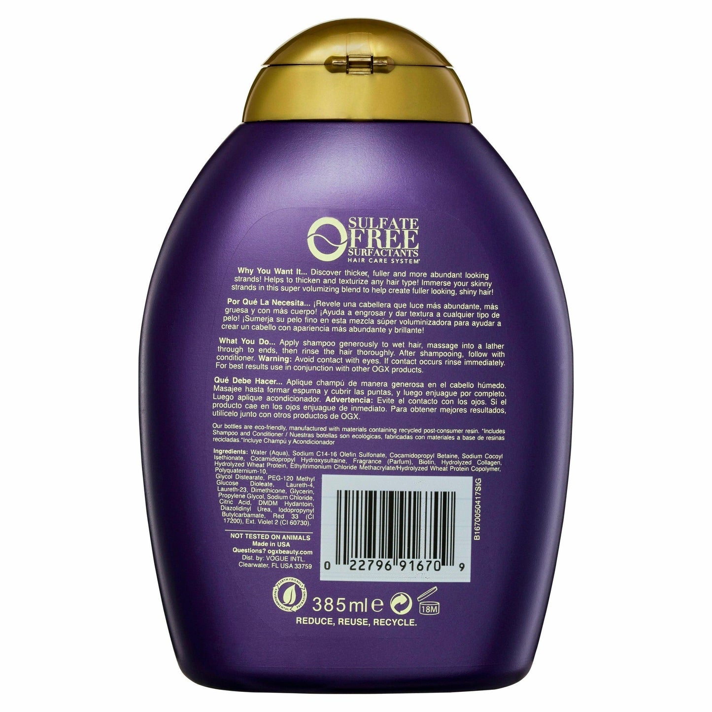 OGX Biotin & Collagen Shampoo 385ml
