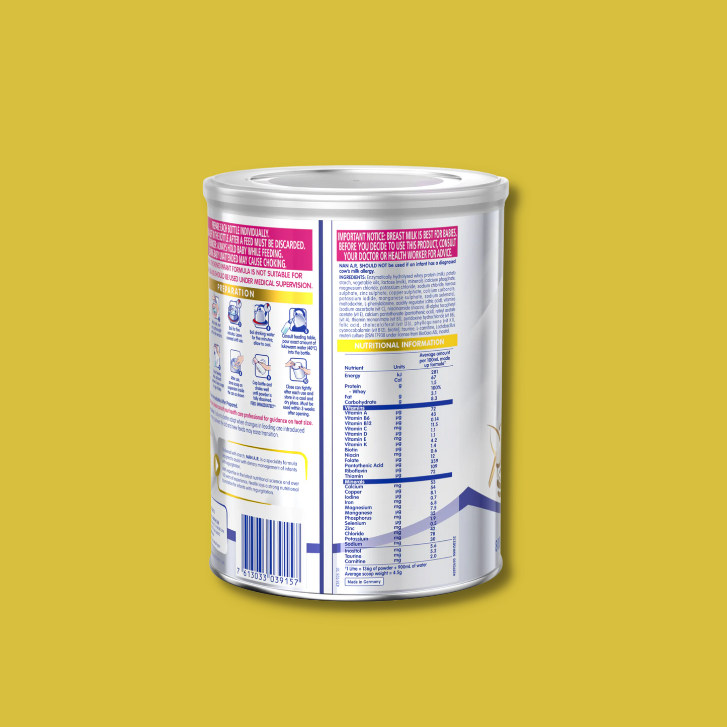Nestlé NAN A.R. Infant Formula for Babies with Regurgitation (800g)