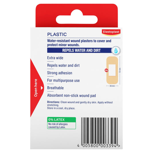 Elastoplast 48445 Extra Wide Plastic Strips 20