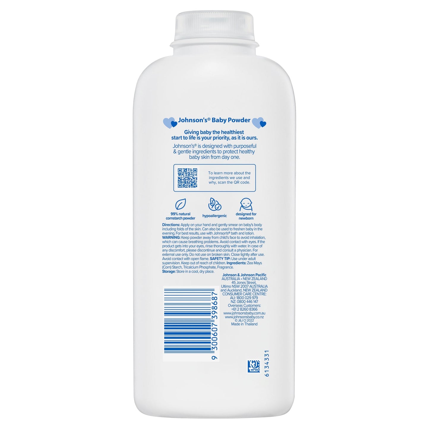 Johnson’s Baby Powder Pure Cornstarch 400g