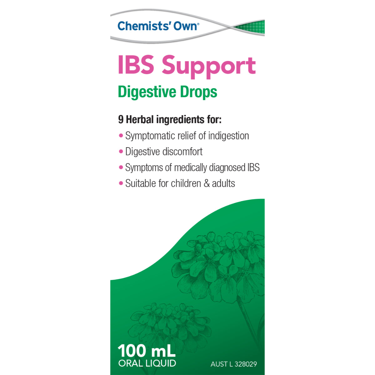 Chemists’ Own IBS Support Digestive Drops 100mL (Alternative to Iberogast)