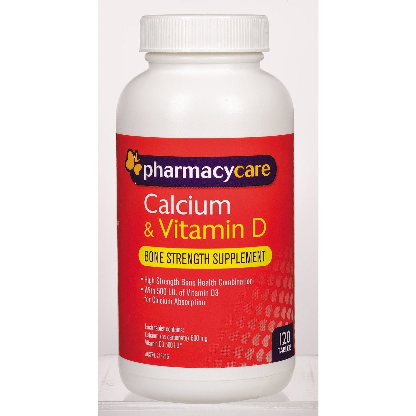 Pharmacy Care Calcium & Vitamin D 120 Tablets