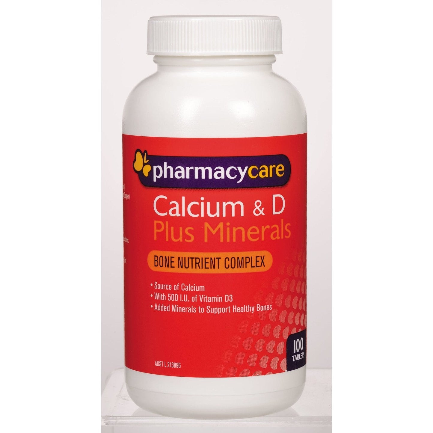 Pharmacy Care Calcium & D Plus Minerals 100 Tablets