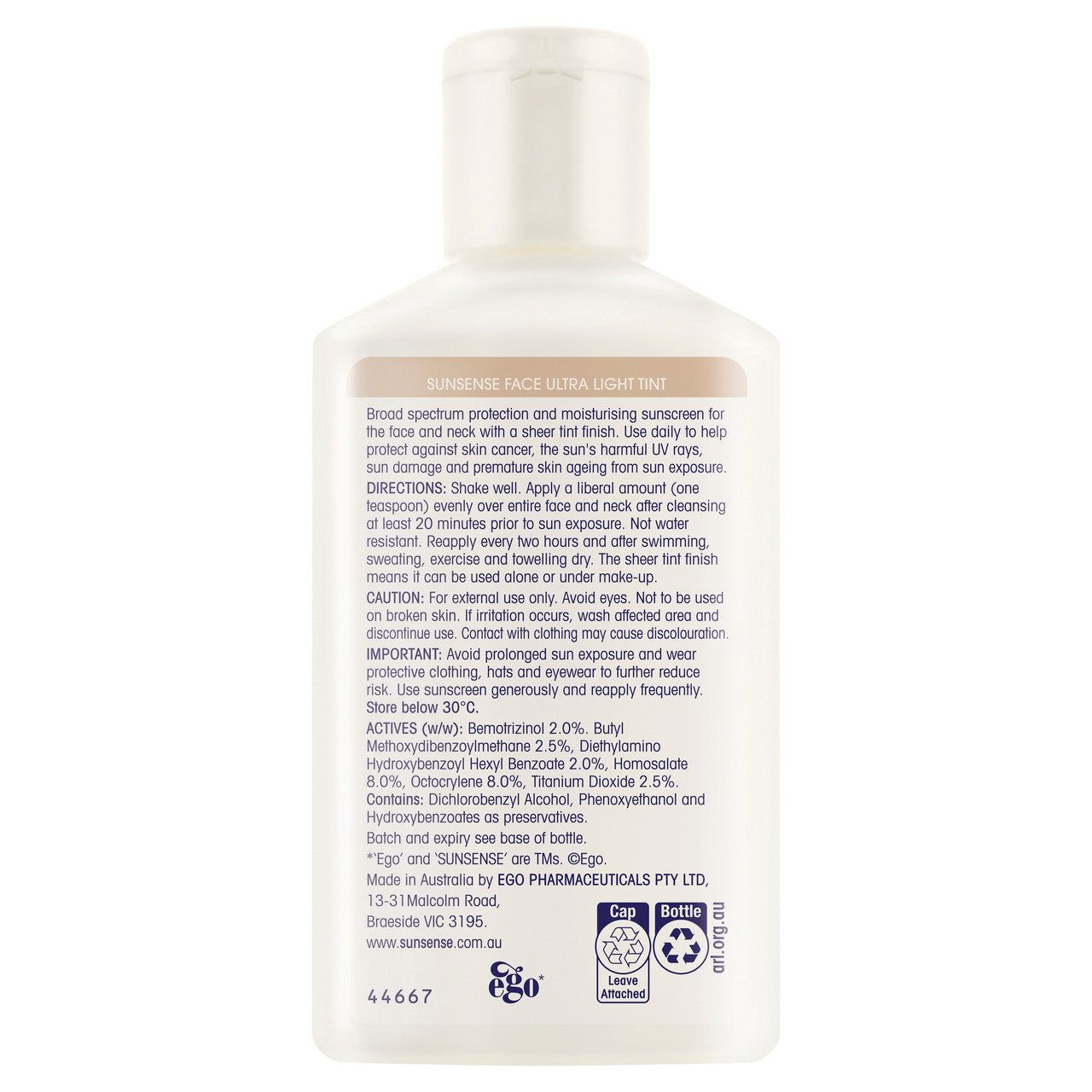 Ego Sunsense Face Ultra Light Tint SPF 50+ 100ml