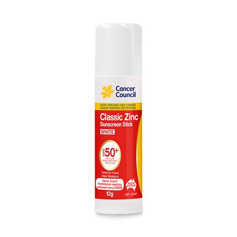 CANCER COUNIL ZINC STICK WHTE 12G