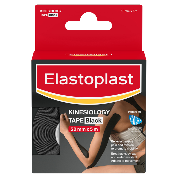 Elastoplast Kinesiology Tape Black 50mm x 5m 1 Roll