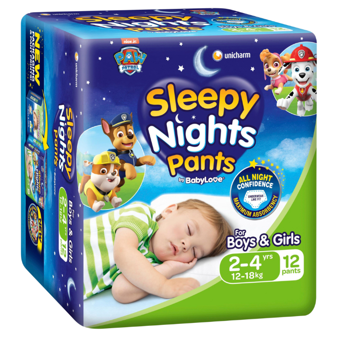 Baby Love SleepyNights Convenience Overnight Pants 2-4 years (12-18kg) 12 Pack