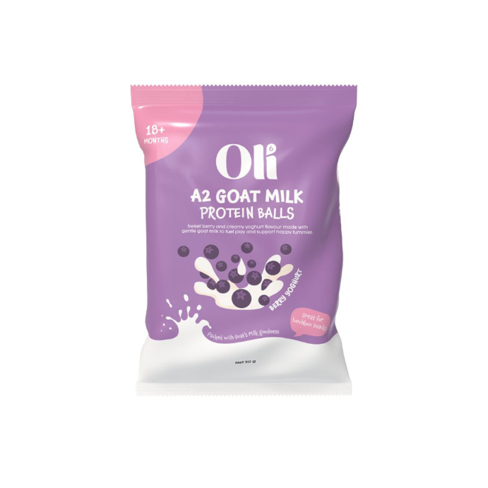 Oli6 A2 Goat Milk Protein Balls Berry Yoghurt 50g