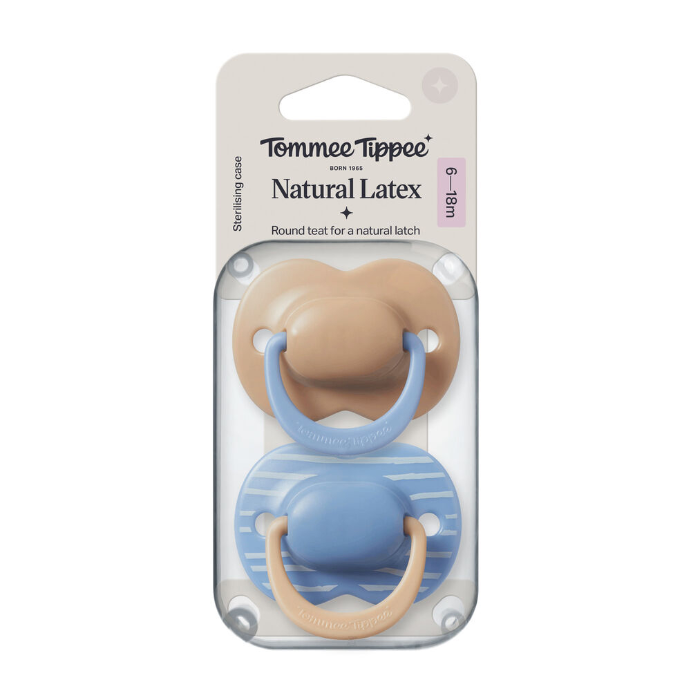 Tommee Tippee Natural Latex Ultimate Fit Soother 6-18m Multi 2 Pack