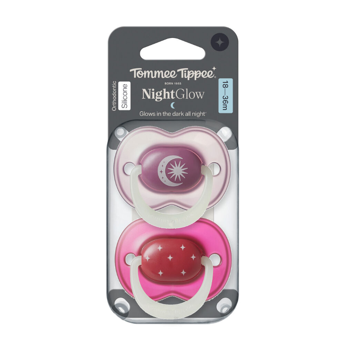 Tommee Tippee Nightglow Soother 18-36 Months X 2