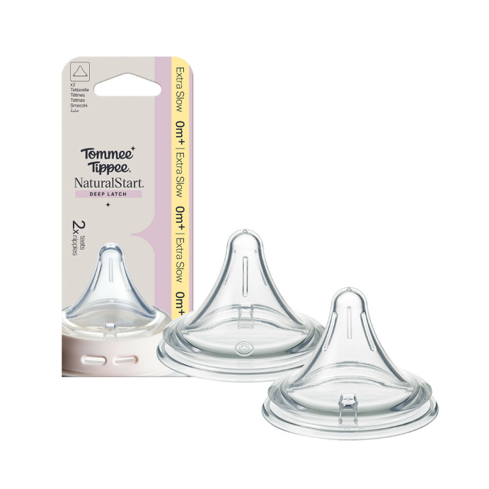Tommee Tippee Deep Latch Extra Slow Flow Teats X 2