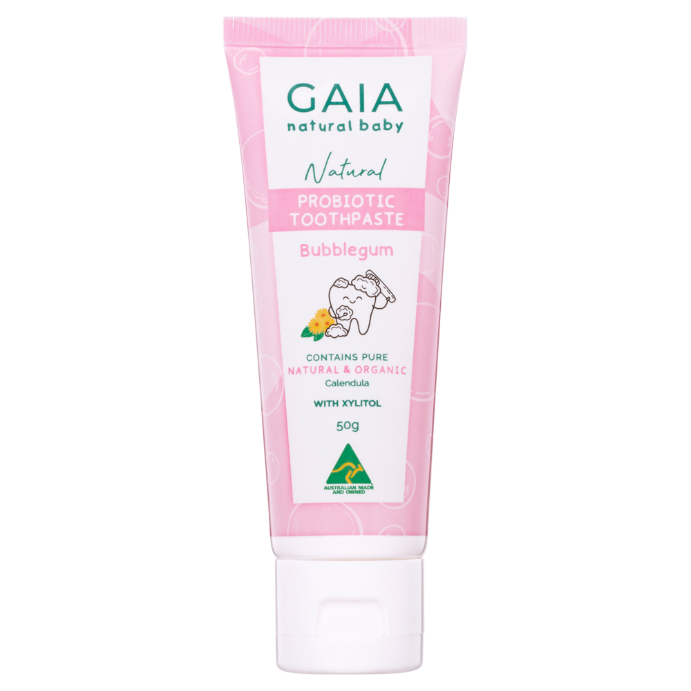 GAIA Natural Baby Probiotic Toothpaste Bubblegum 50g