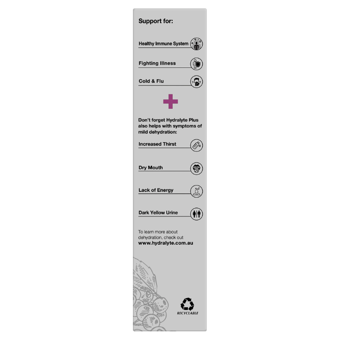 Hydralyte Plus Immunity Powder Sticks 10 Pack