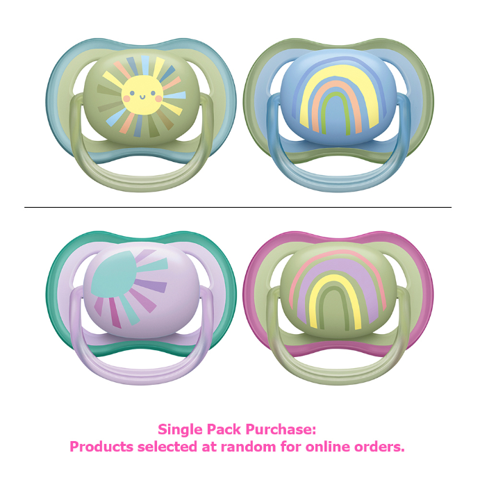 Philips Avent Ultra Air Soother 0-6 months Deco Mixed 2 Pack