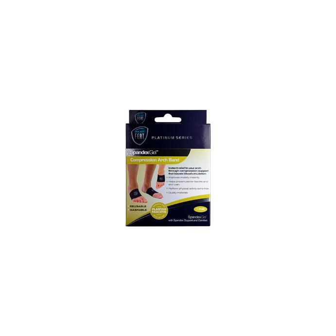 Neat Feat Spandex Gel Compression Arch Band Large 1 Pair