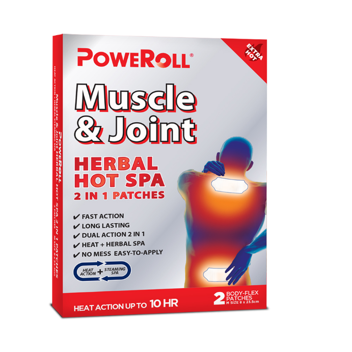 POWEROLL Muscle & Joint Herbal Hot Spa Patch 2 Pack