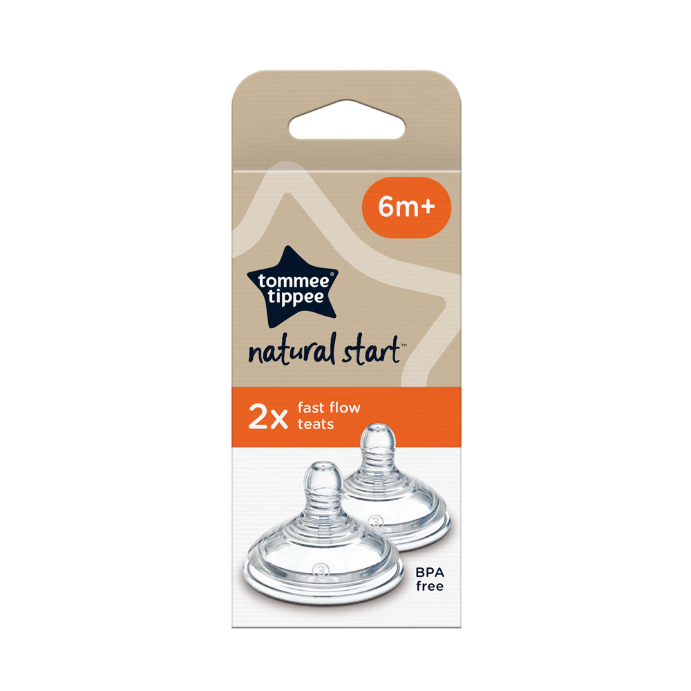 Tommee Tippee Natural Start 6m+ Fast Flow Teats 2 Pack
