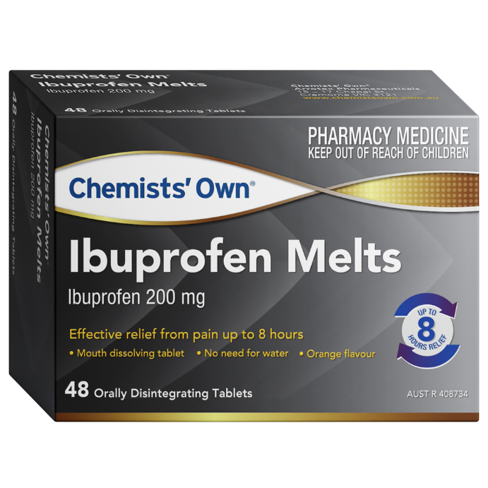 Chemists' Own Ibuprofen Melts 200mg Blister Pack 48 Tablets