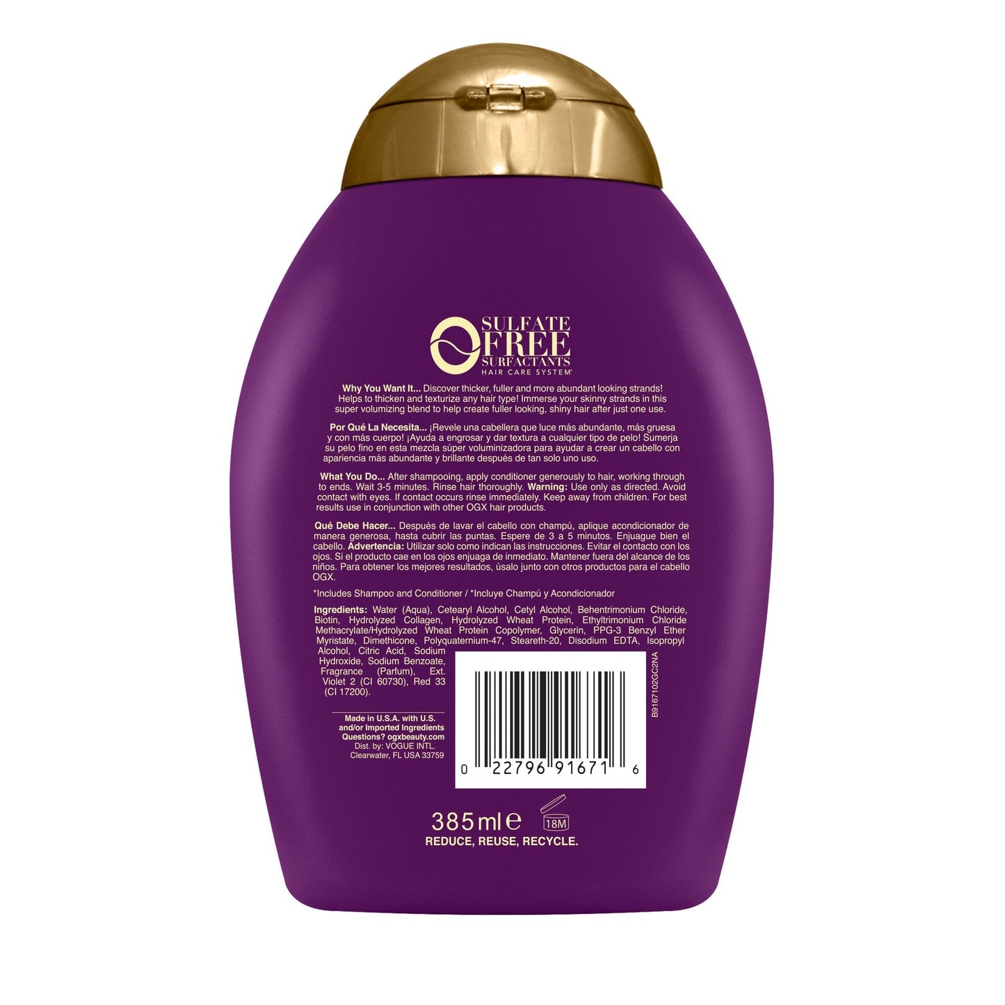 OGX Biotin & Collagen Conditioner 385ml