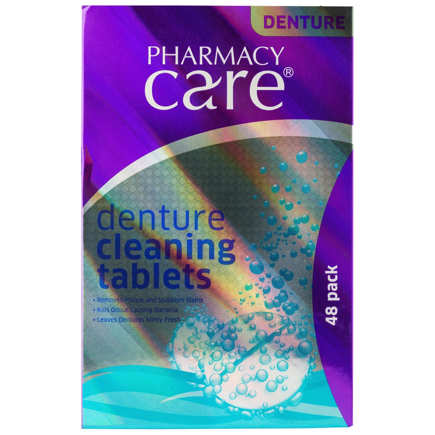 Phamacy Care Denture Cleaning Tablets 48 Pack - STELLAR PHARMACY