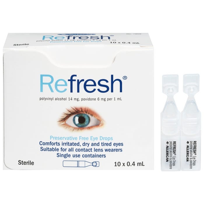 REFRESH EYE DROPS 0.4ML VIAL 10