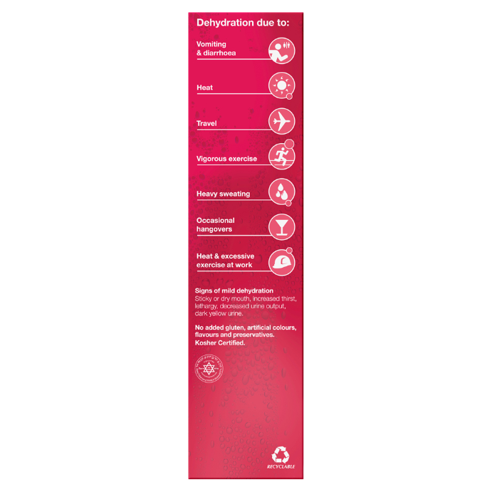 Hydralyte Strawberry Kiwi Flavoured Electrolyte 20 Effervescent Tablets