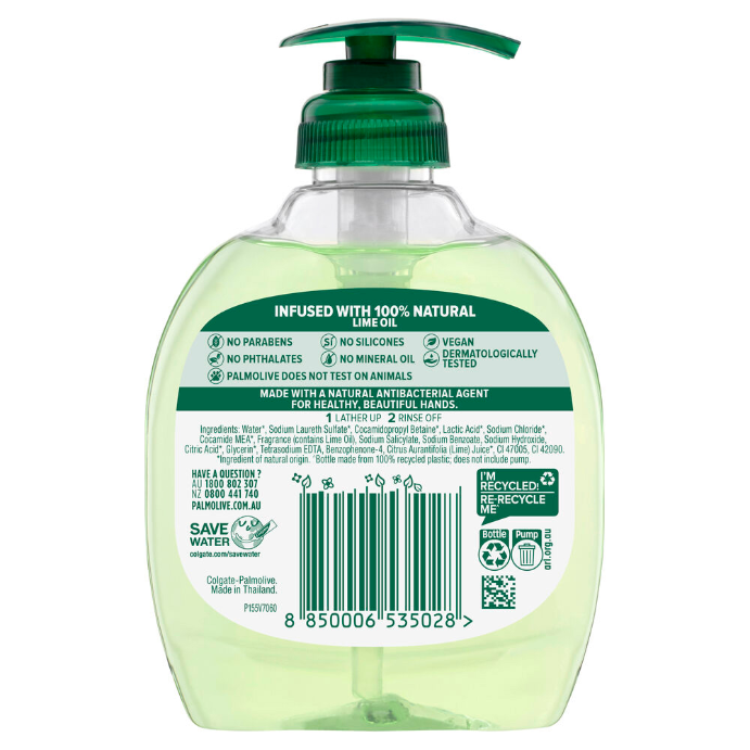Palmolive Antibacterial Odour Eliminating Lime Hand Wash 250mL