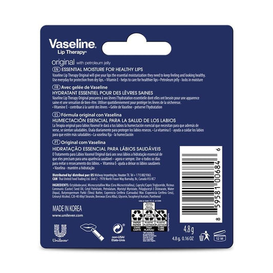 VASELINE LIP BALM ORIGINAL 4.8G