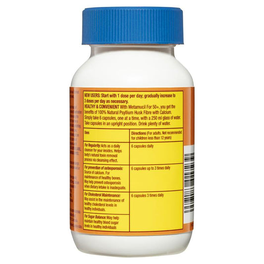 Metamucil + Calcium 50+ 120 Capsules