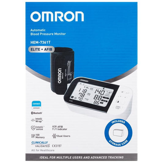 Omron HEM7361T Blood Pressure + AFIB Monitor Bluetooth