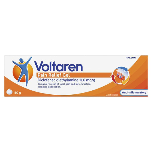 Voltaren Pain Relief Gel 50g - Fast-Acting Targeted Relief for Muscle Pain & Inflammation