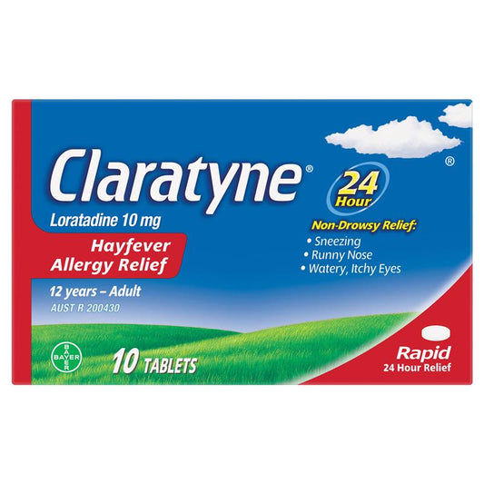 Claratyne Allergy Hayfever Relief Antihistamine Tablets 10 pack