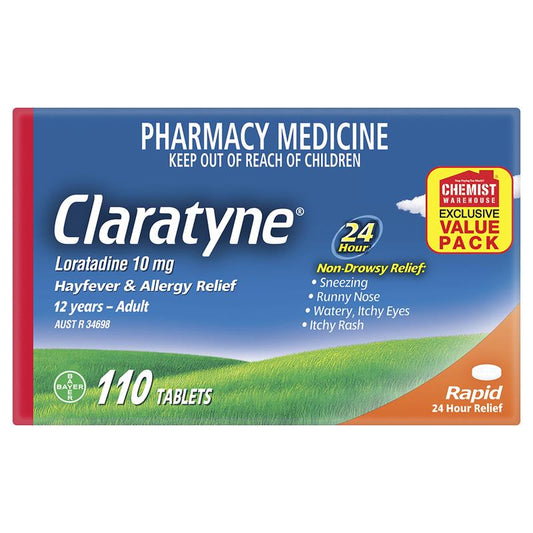 Claratyne Allergy & Hayfever Relief Antihistamine Tablets 110 Pack