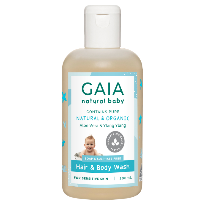 GAIA Natural Baby Hair & Body Wash 200mL