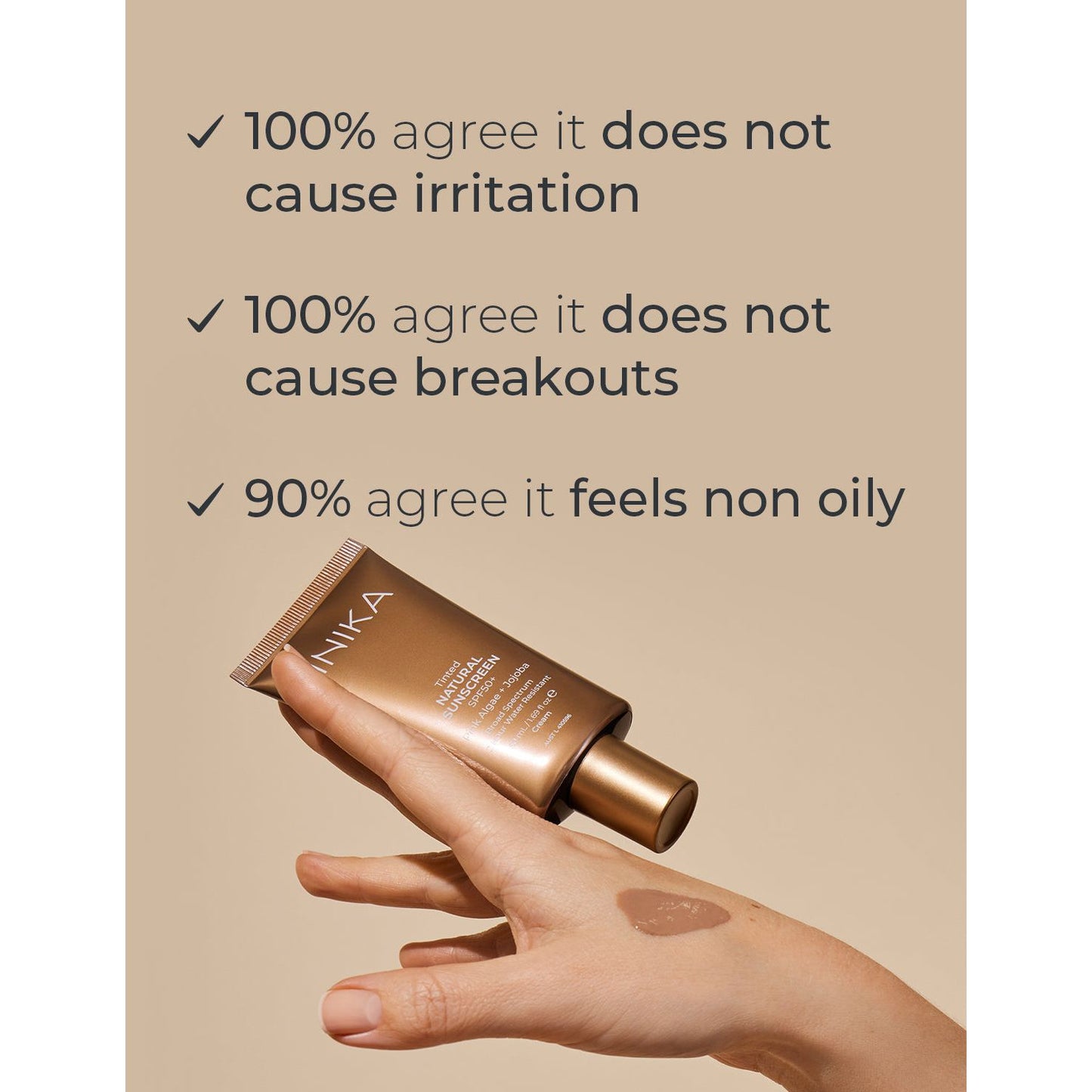 INIKA Organic Tinted Natural Sunscreen SPF50+ 50mL