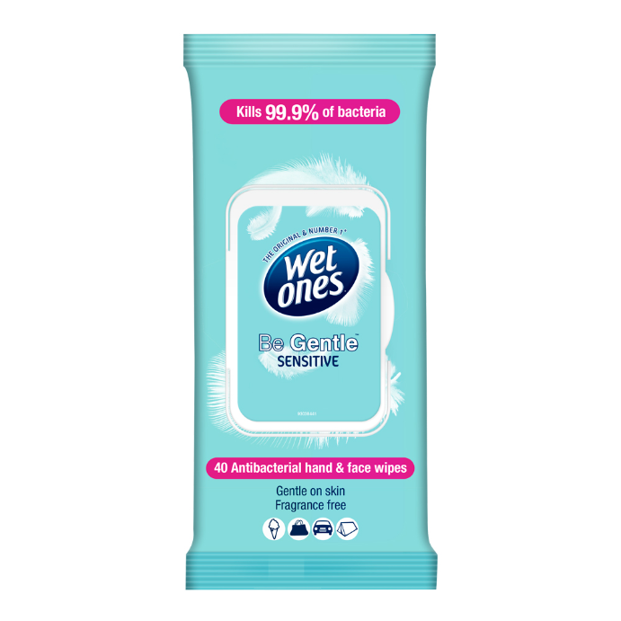 Wet Ones Be Gentle Hand & Face Wipes 40 Wipes