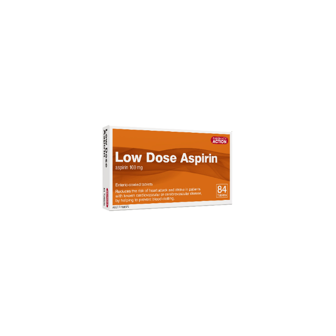 PHARMACY ACTION Low Dose Asprin 84 Tablets