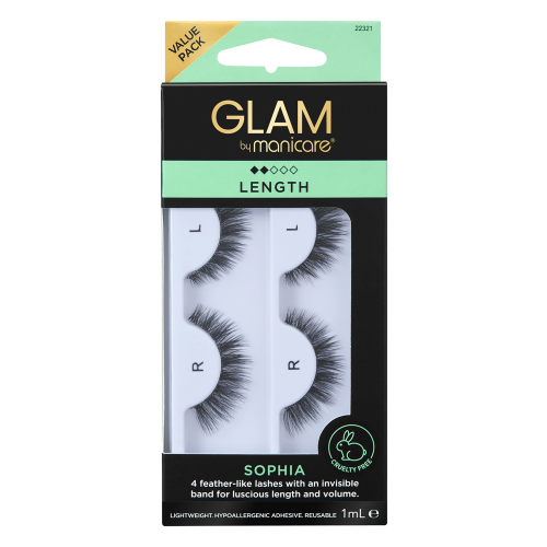 Glam by Manicare Sophia Mink Effect Lashes 2 Pairs