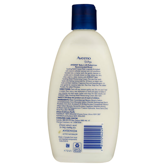 Aveeno Baby Soothing Relief Fragrance Free Creamy Wash 236mL