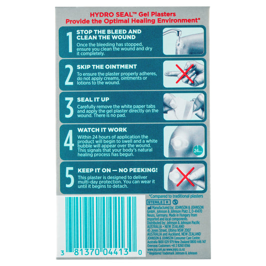 Band-Aid Advanced Healing Hydro Seal Gel Plasters Large 6 Pack