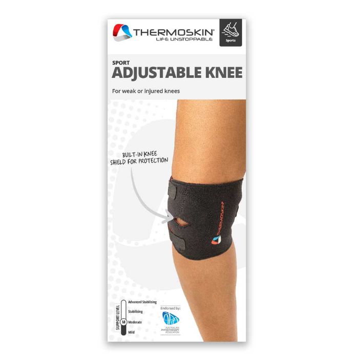 Thermoskin Sport Adjustable Knee Wrap L/XL Black