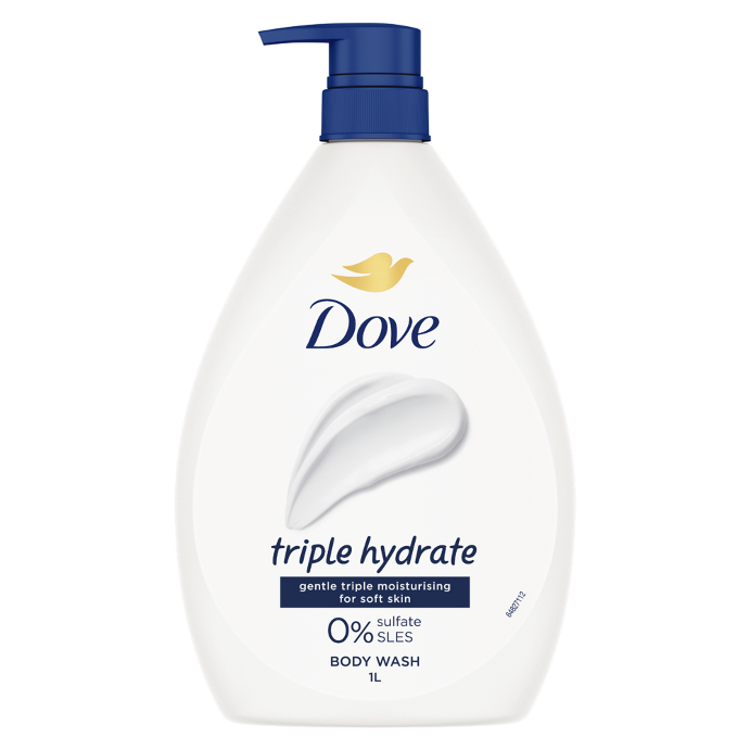 Dove Triple Hydrate Body Wash 1L