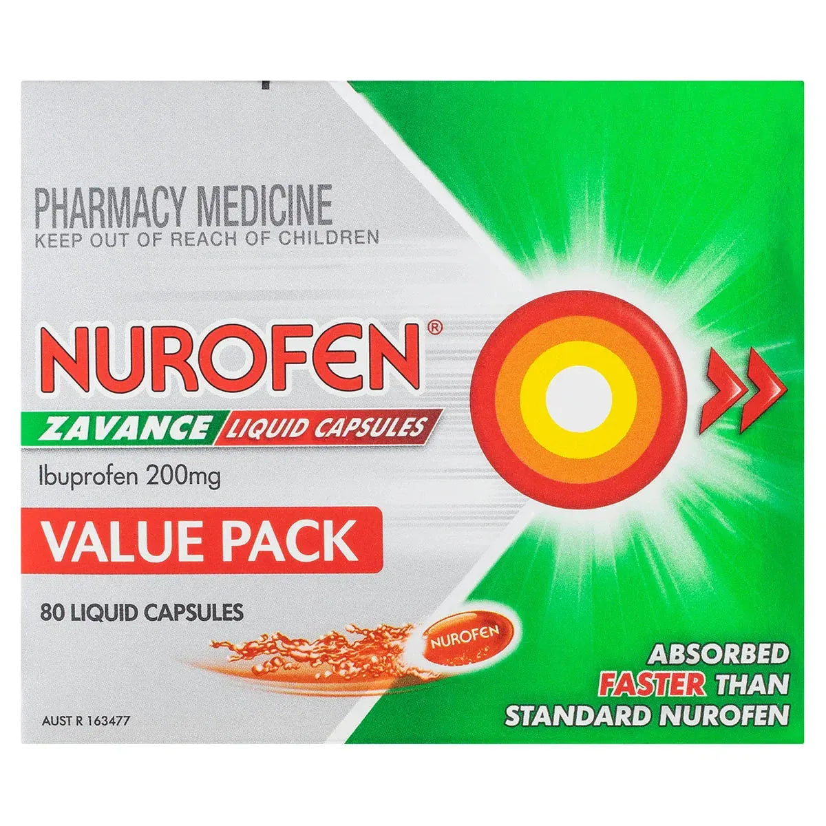 Nurofen Zavance Fast Pain Relief 80 Liquid Capsules