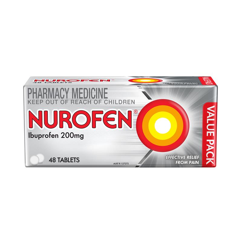Nurofen Pain Relief Tablets 48 Pack Ibuprofen 200mg