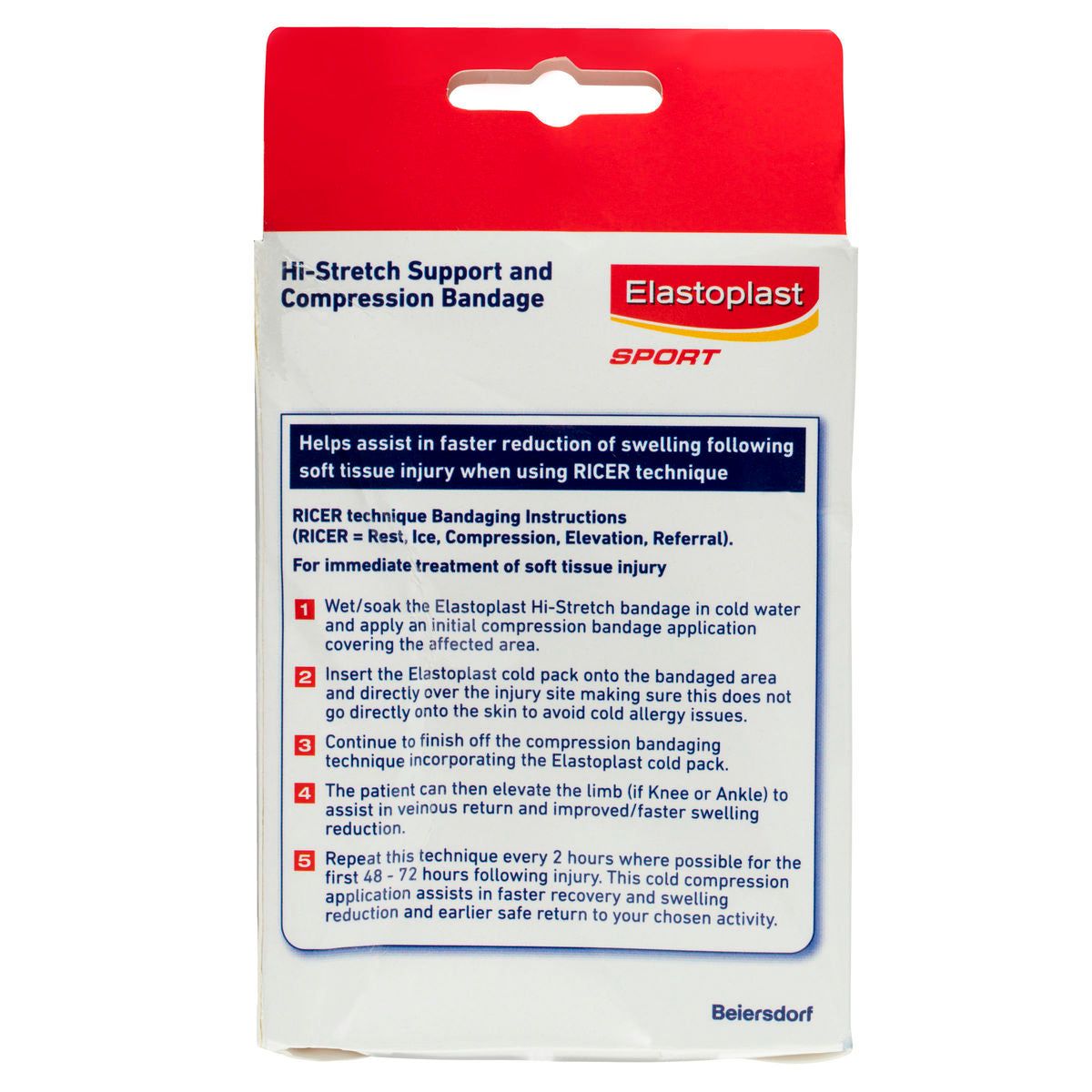 Elastoplast Sport Hi-Stretch Support and Compression Bandage 10cm x 7m