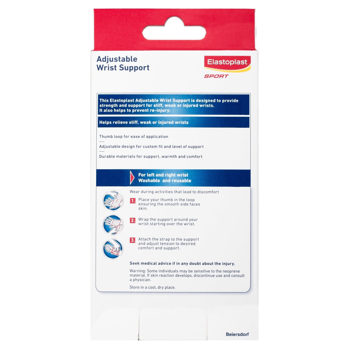 Elastoplast Sports Adjustable Wrist Support One Size