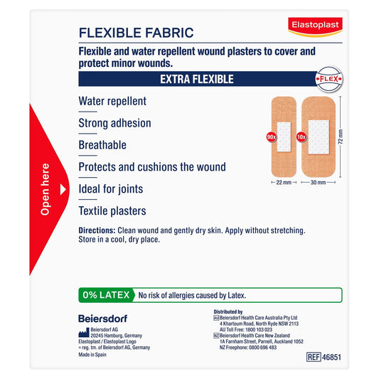 Elastoplast 46851 FLEXIBLE FABRIC 100PK