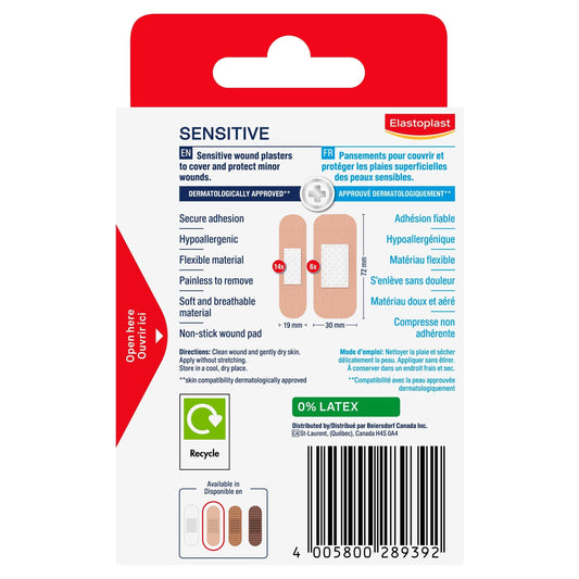 Elastoplast Sensitive Skin Tone Light Plasters 20PK